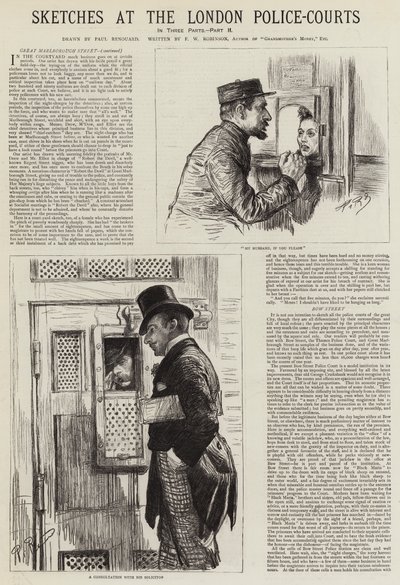 Bocetos en los Tribunales de Policía de Londres de Charles Paul Renouard